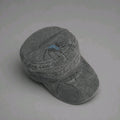 Hand Painted Grey/Green Washed Out Denim Spider Cadet Cap Gothic Alt Fashion