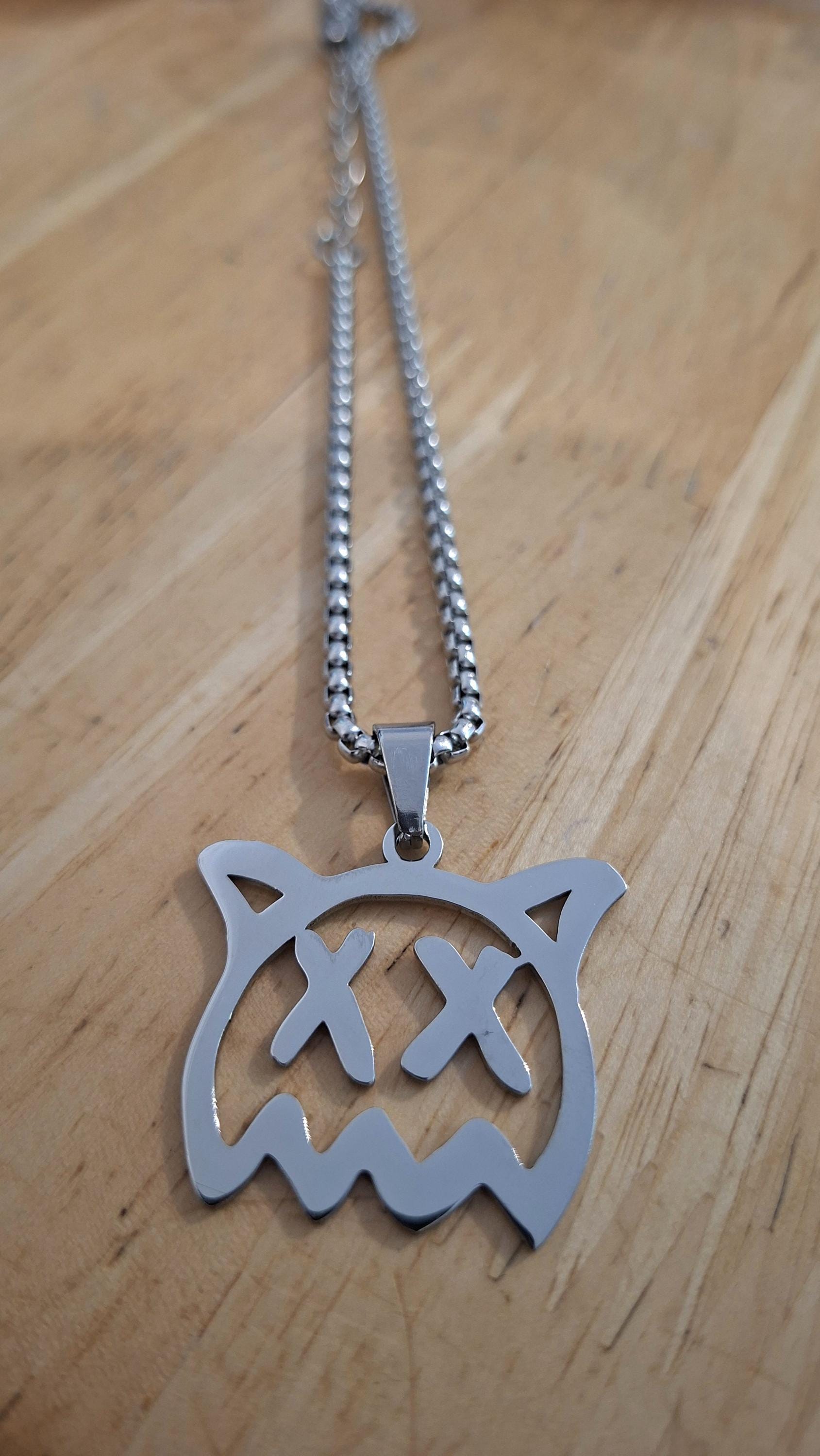Sick Boi Inspired, Stainless Steel Ghost Pendant, Grunge Jewelry, Edgy Emo Goth Necklaces