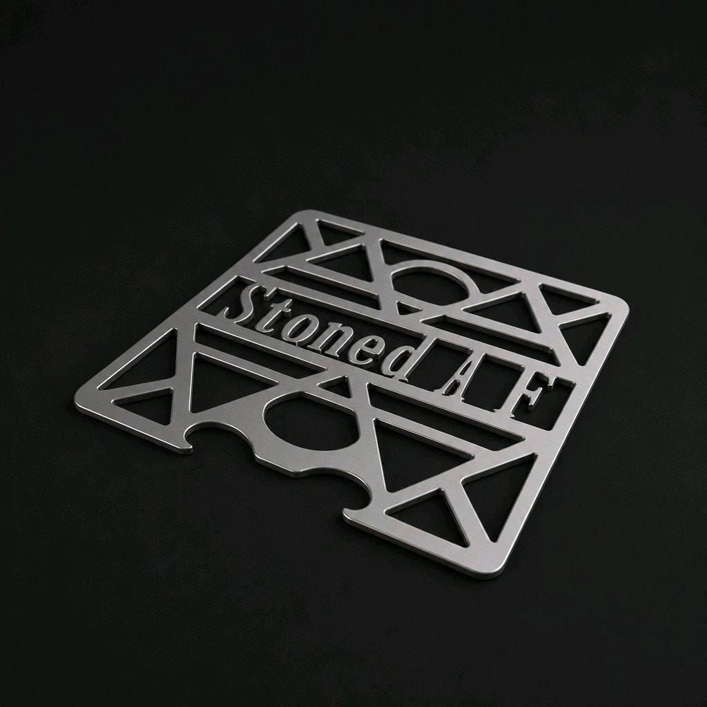 Funny Metal Drinking Tags, Laser Cut Stainless Steel Bottle Opener, Novelty Barware Coasters,