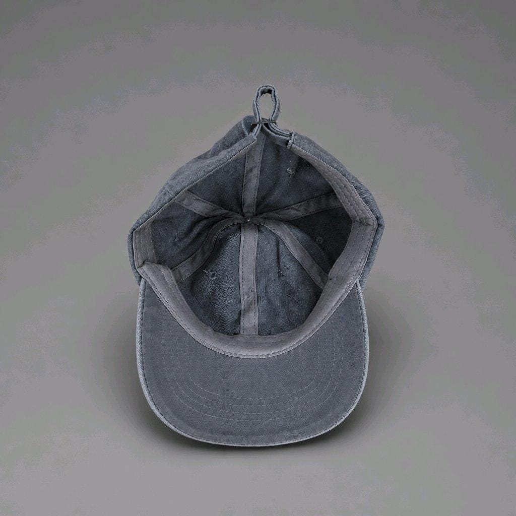 Hand Painted Viking Vegvisir Cap, Washed Cotton Runic Compass Dad Hat