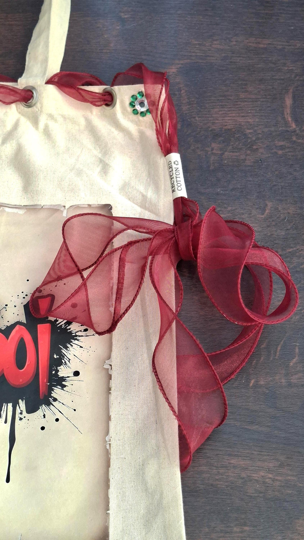 Sick Boi Inspired Custom Canvas Tote Bag | Handcrafted Cream & Red Shoulder Bag