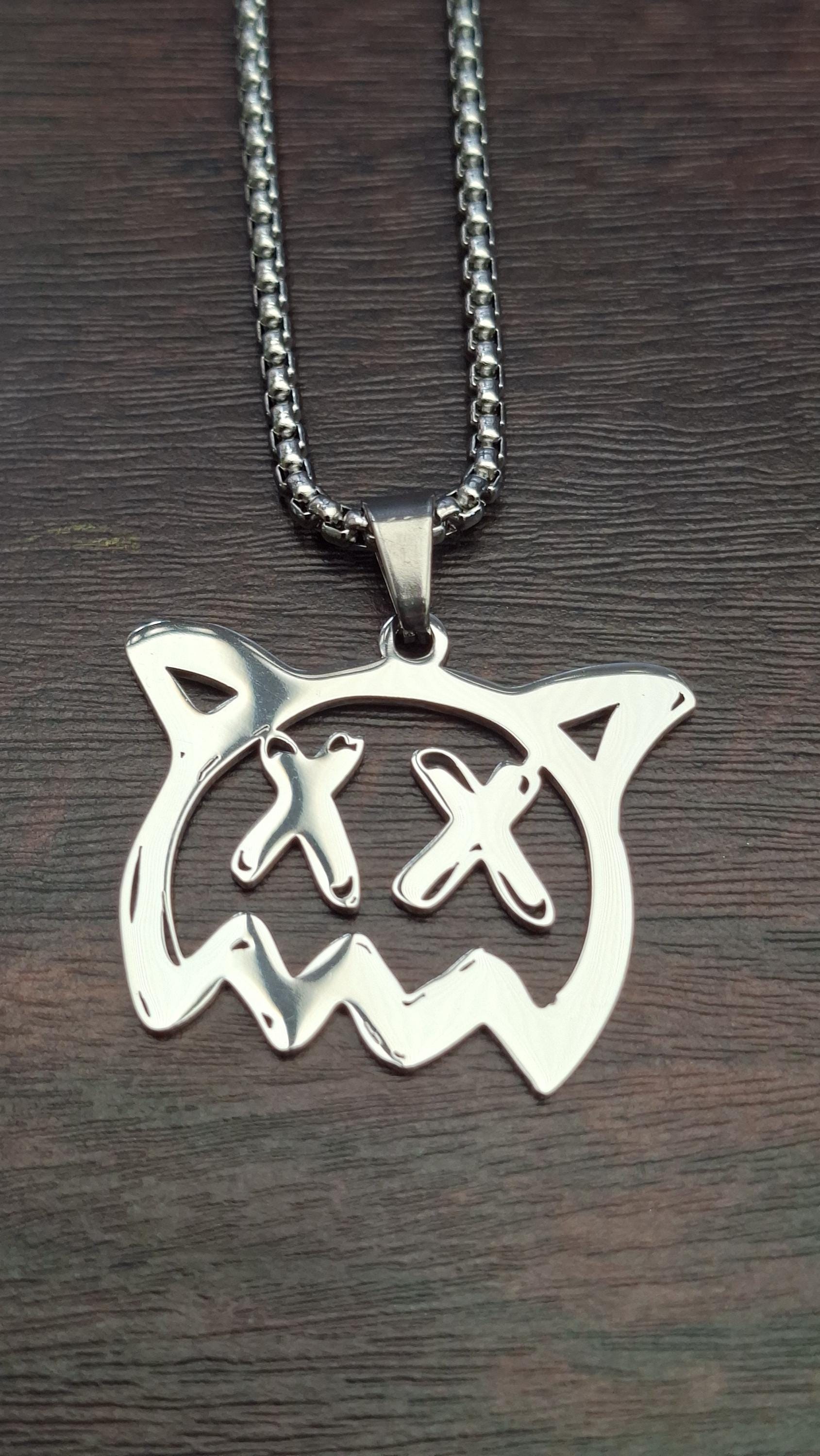 Sick Boi Ghost Pendant Necklace | Stainless Steel | Grunge, Goth & Y2K Jewellery