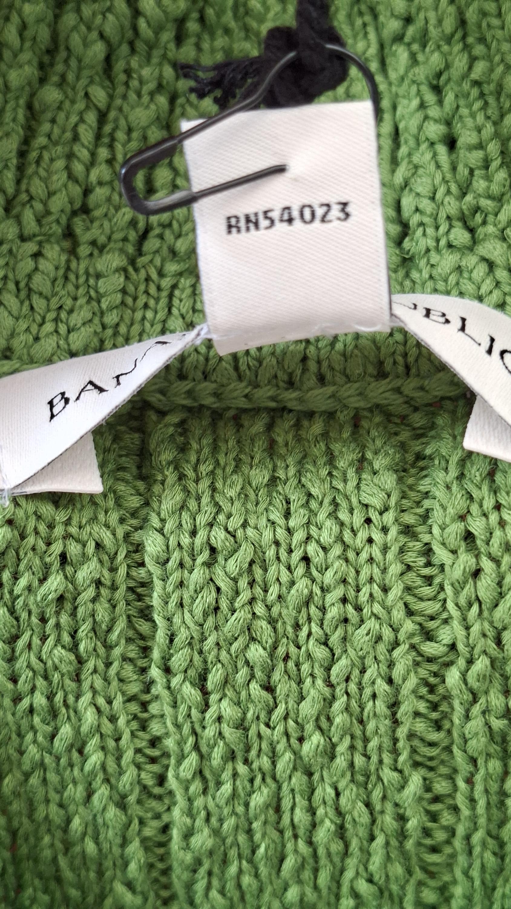 Banana Republic Mens XL Knit Shirt Green Wide Rib Button Front Short Sleeve NWT