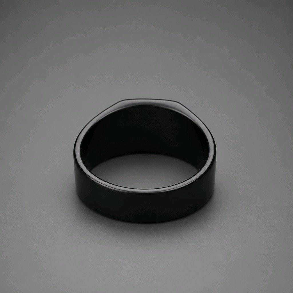 Black Stainless Steel Signet Ring Size Z Chunky Dice Engraved Statement Ring Alternative Gothic Biker Jewelry Edgy Signet Ring Men Women