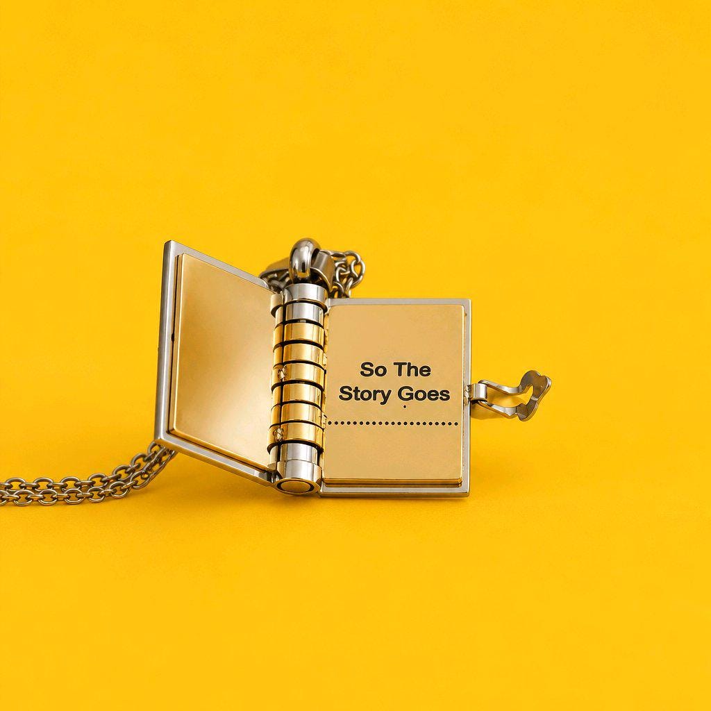 Ren and The Skinner Brothers Inspired Book Locket Necklace • Stainless Steel Miniature Song Book Pendant