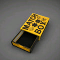 Handmade Wooden Matchbox Holder – Yellow & Black Bumblebee Rhinestone Decorative Sleeve Cover