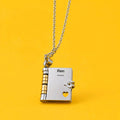 Ren and The Skinner Brothers Inspired Book Locket Necklace • Stainless Steel Miniature Song Book Pendant