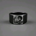 Edward Scissorhands Stainless Steel Signet Ring – Black Gothic Film Jewelry