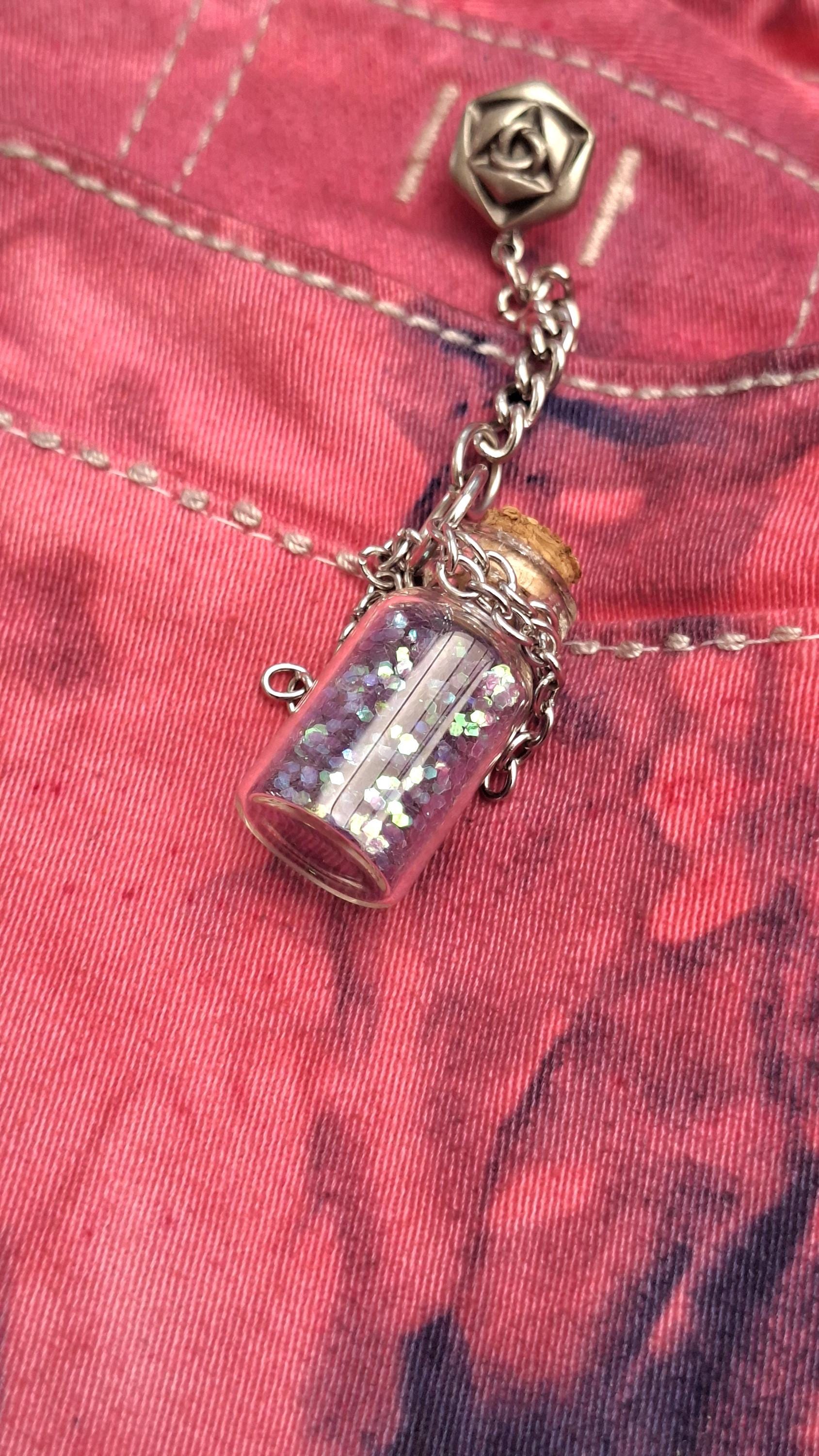 Upcycled Ted Baker Pink Acid Wash Jeans W30 L30 - Gothic Black Cat Patch, Rhinestones, Potion Vial Charm, Ankle Zips, Whimsi goth Alt Denim