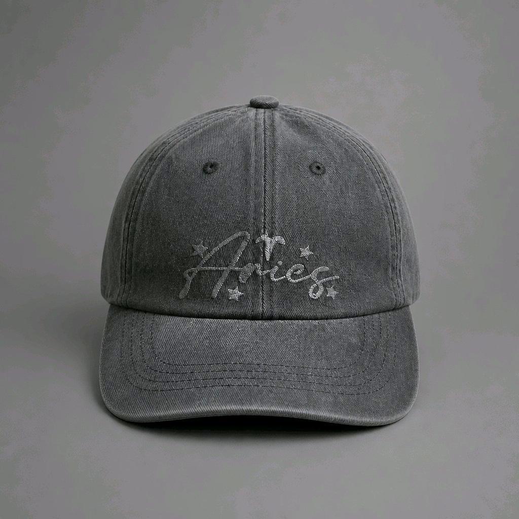 Custom Astrology Baseball Cap Hand Painted Star Sign Zodiac Dyed Washed Cotton Hat