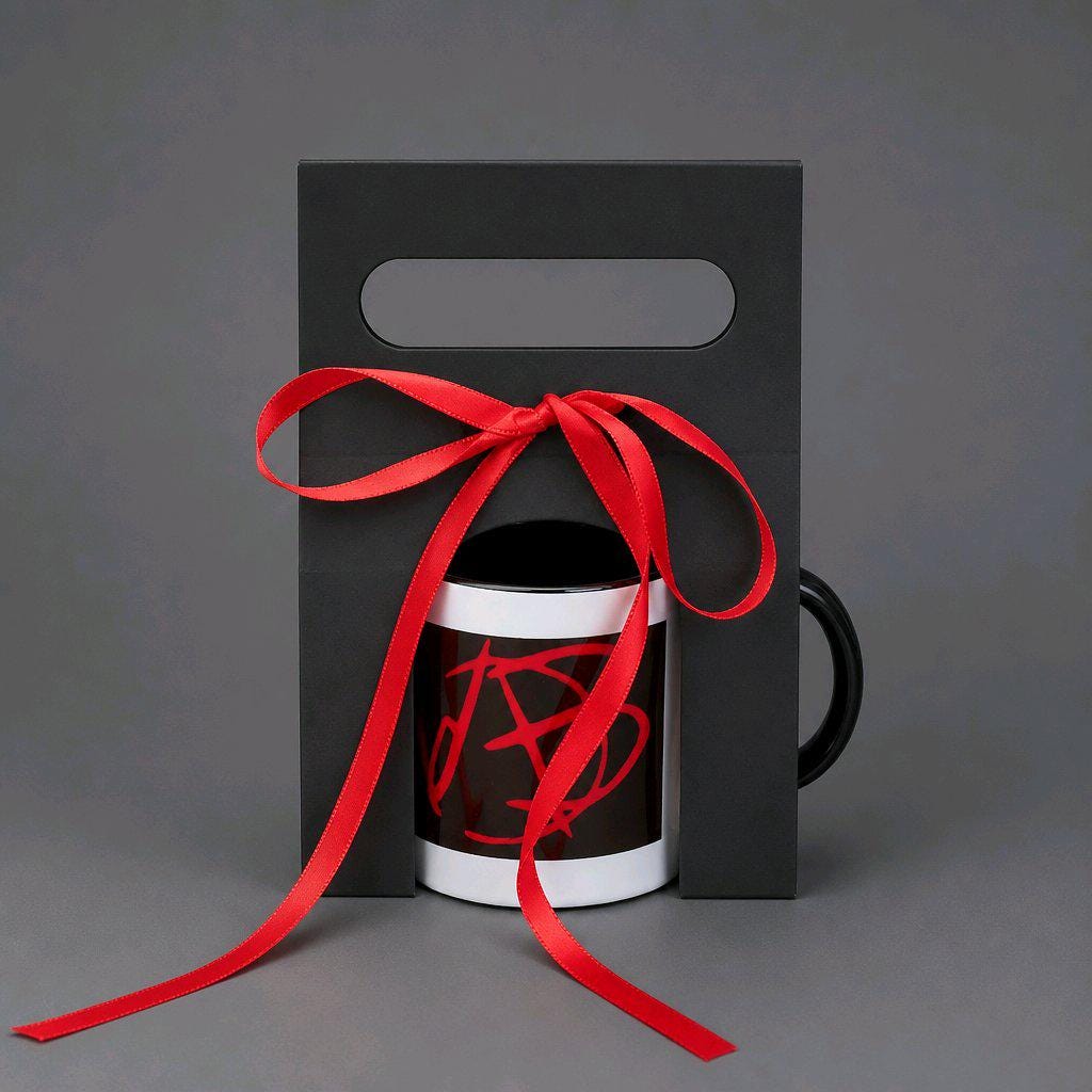 YUNGBLUD Ceramic Coffee Mug Black Handle & Accent with Gift Box Packaging Punk Pop Music Merch