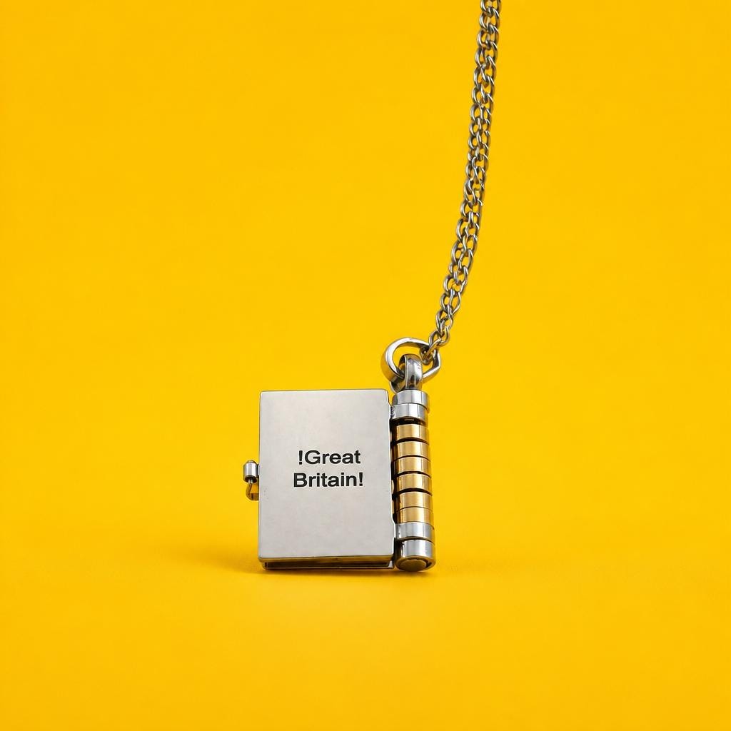 Ren and The Skinner Brothers Inspired Book Locket Necklace • Stainless Steel Miniature Song Book Pendant