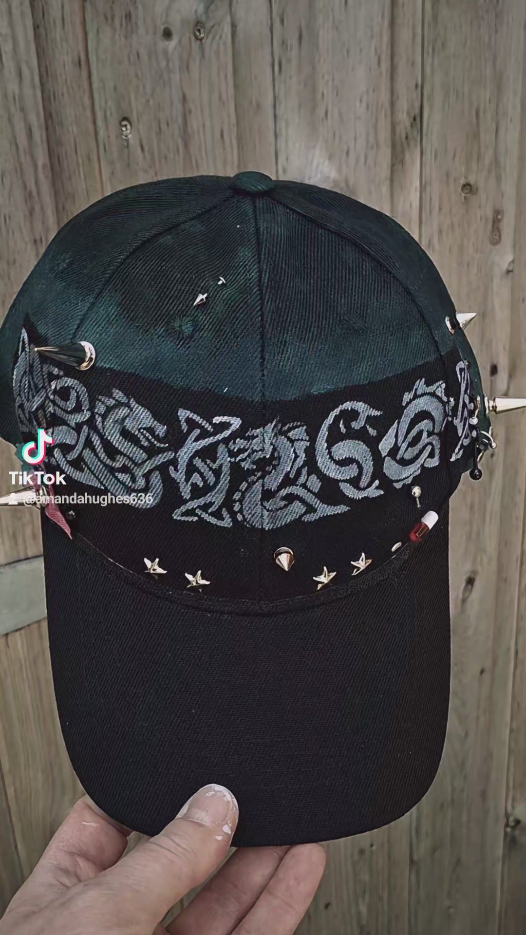 Custom Spiked Baseball Cap – Hand Painted